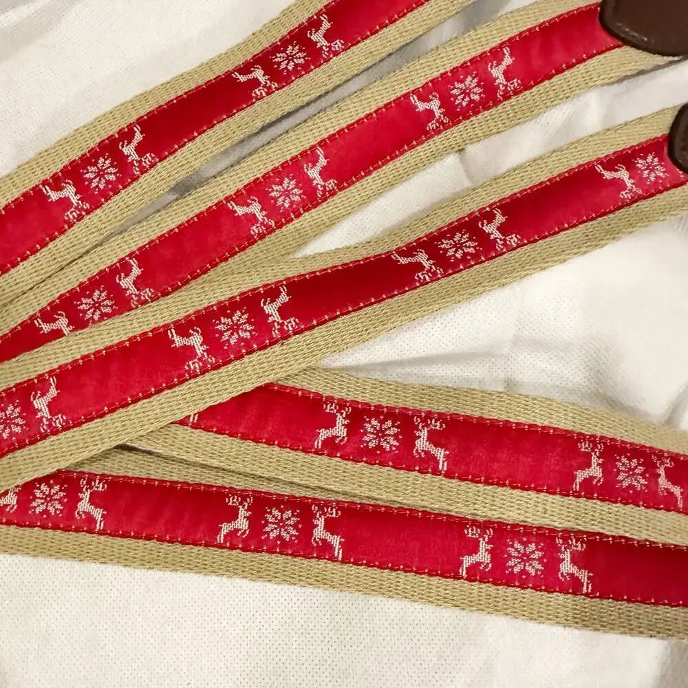 Club Room Men's Faux Leather Holiday Cheer Belt Red